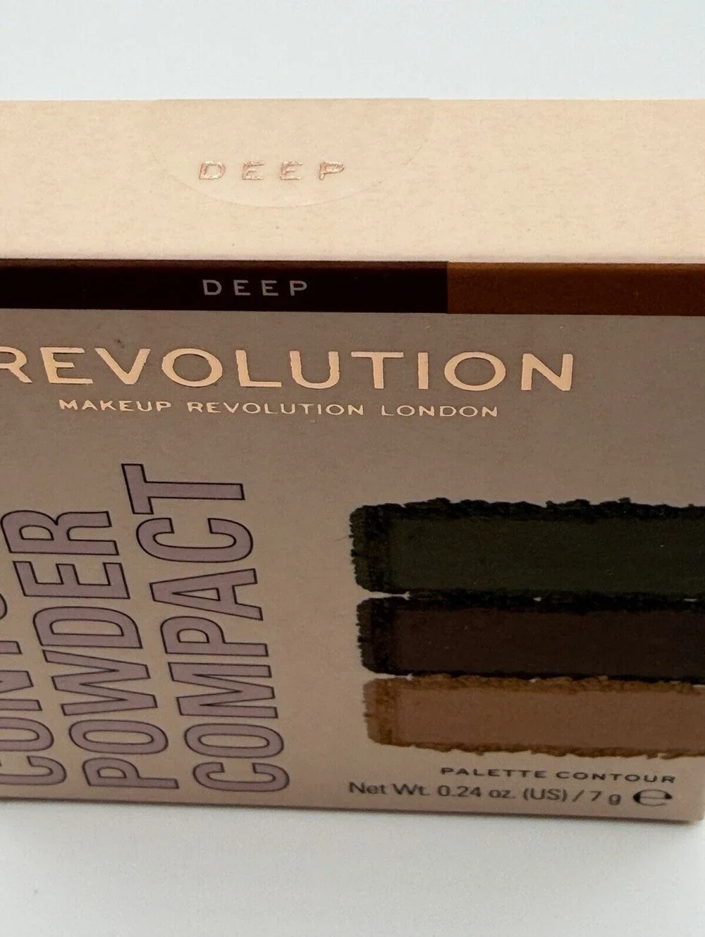 Makeup Revolution Contour Powder Compact Deep Palette Highlight Bronzer New